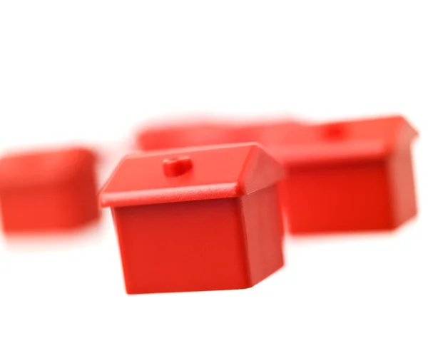 Casa de brinquedo vermelho — Fotografia de Stock