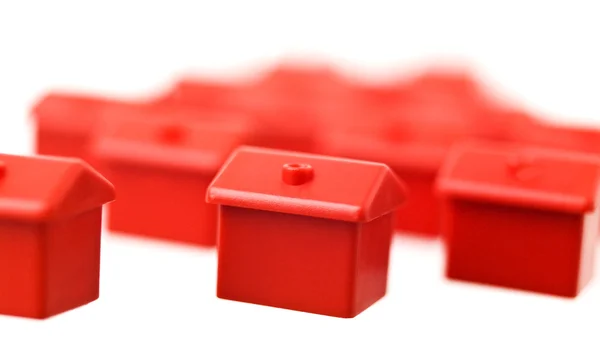 Zabawka czerwony dom — Zdjęcie stockowe