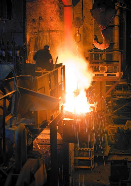 溶融鉄κατάσταση της βιομηχανίας — ストック写真