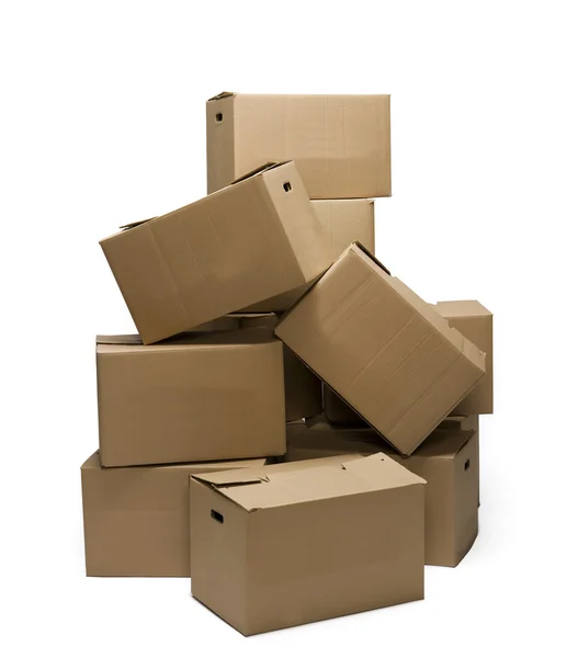 Hromada lepenkových krabic — Stock fotografie