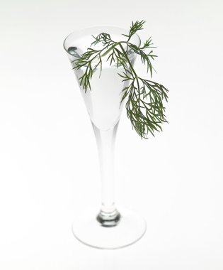 Glass of aquavit clipart