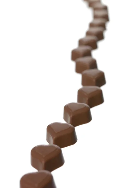 Hartvormige chocolade — Stockfoto