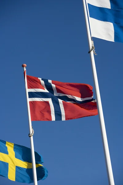 Scandinavian Flags — Stock Photo, Image