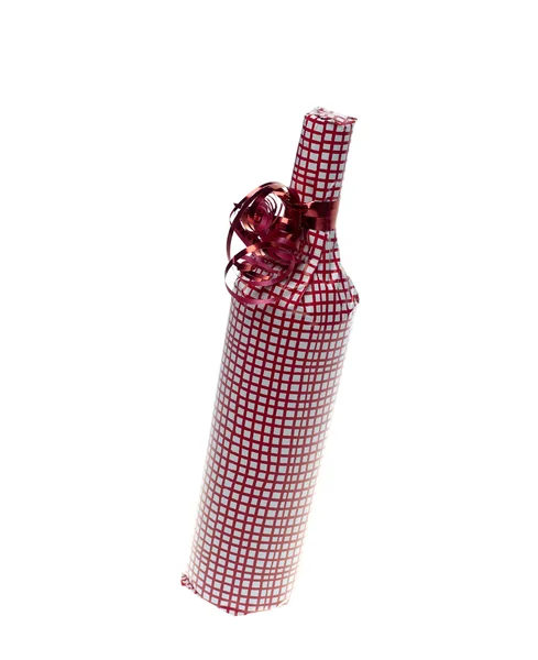 Şarap şişesi içinde sarılmış — Stok fotoğraf