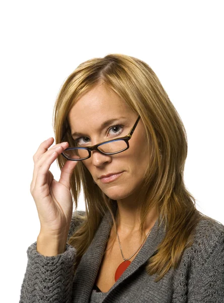 안경을 쓴 여자 — 스톡 사진