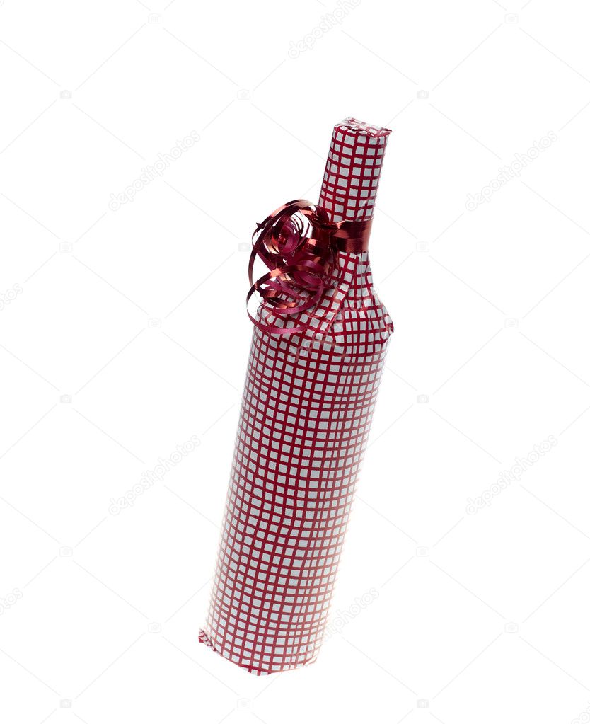 Wrapped in wine bottle