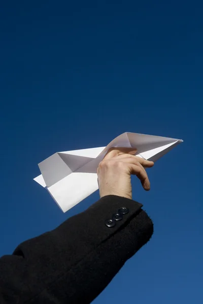 Pappersflygplan — Stockfoto
