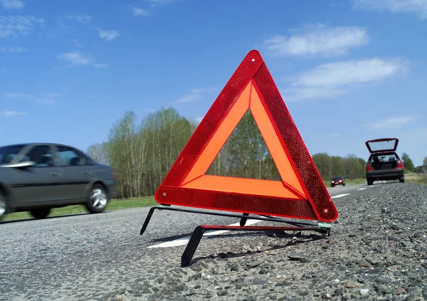 Triângulo de aviso — Fotografia de Stock