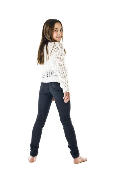 Ung flicka stående — Stockfoto