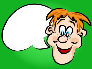 Cartoon guy talking clipart