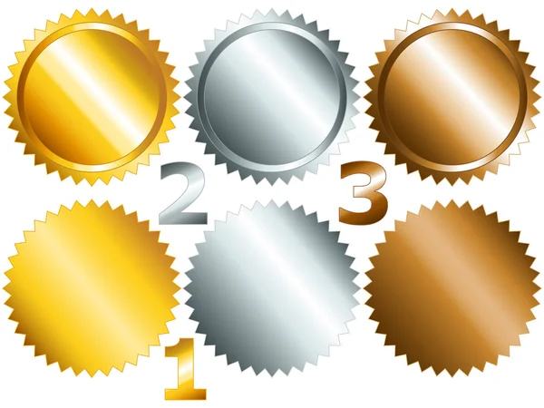 Médailles de jeux ou ensemble d'étiquettes1 — Image vectorielle