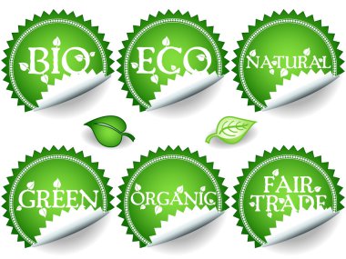 Green stickers-set2 clipart