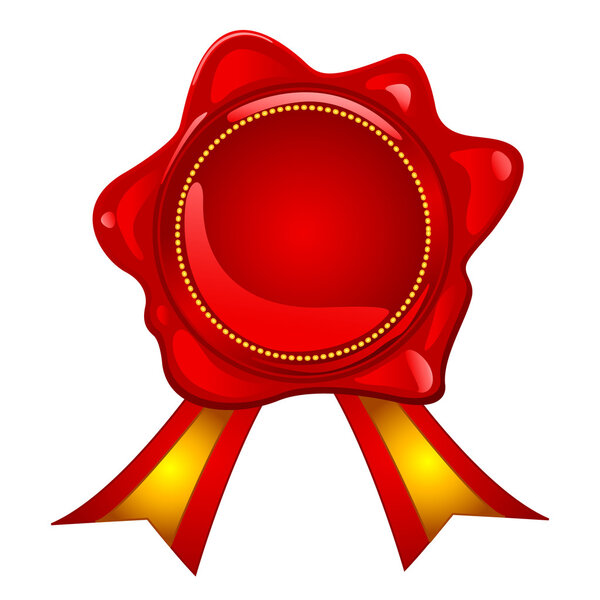 Wax seal with ribbon