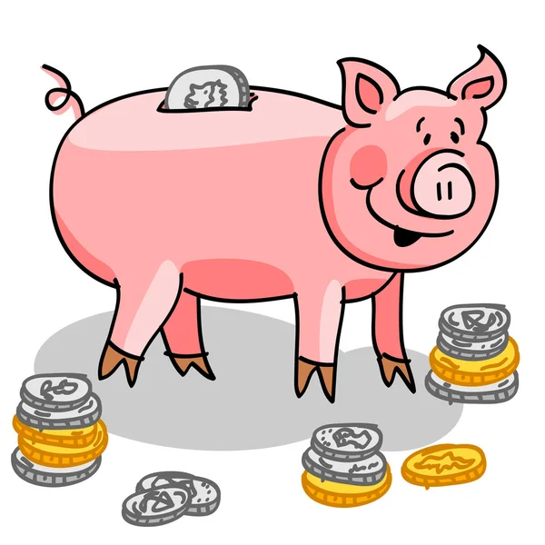 Banco porquinho —  Vetores de Stock