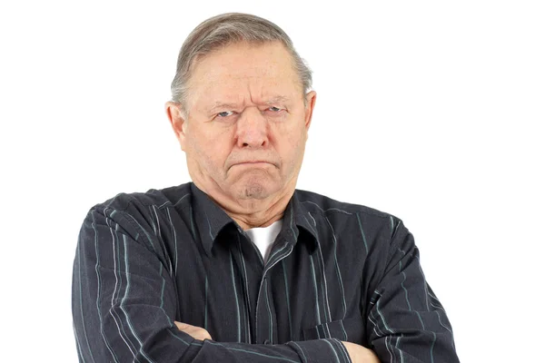 Grumpy old man — Stock Photo, Image
