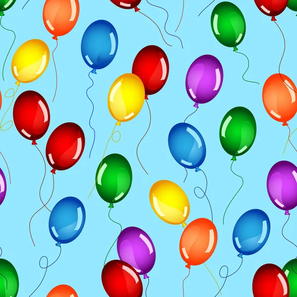 Naadloze verjaardagsballons — Stockvector