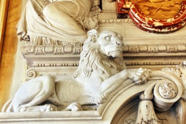 Marble lion detail clipart