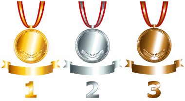 Altın, gümüş ve bronz oyunları kümesi ilgili.