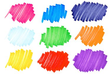 Colorful ink blots-very large-set2 clipart