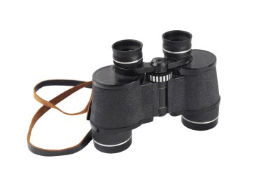 Pair of black binoculars clipart