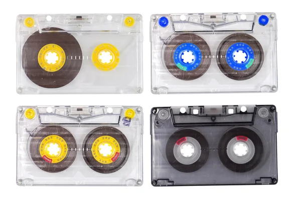 Four tape cassettes — Stock Photo, Image
