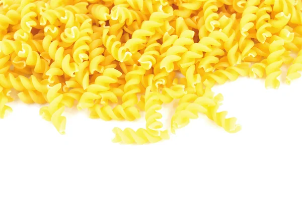 Raw pasta on white background — Stock Photo, Image