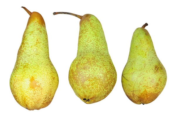 Tre pere isolate su bianco — Foto Stock