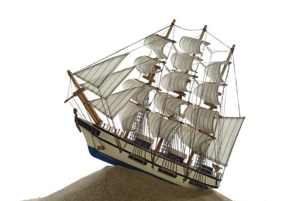 Sailing-ship under full sails
