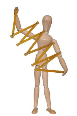 Standing wooden dummy clipart