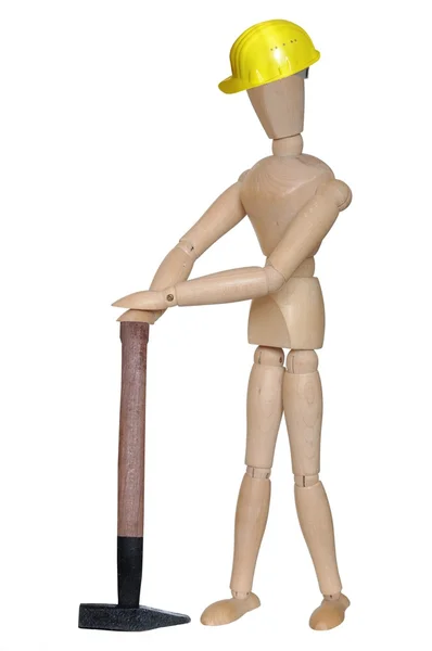 Standing wooden dummy — Stock Photo, Image