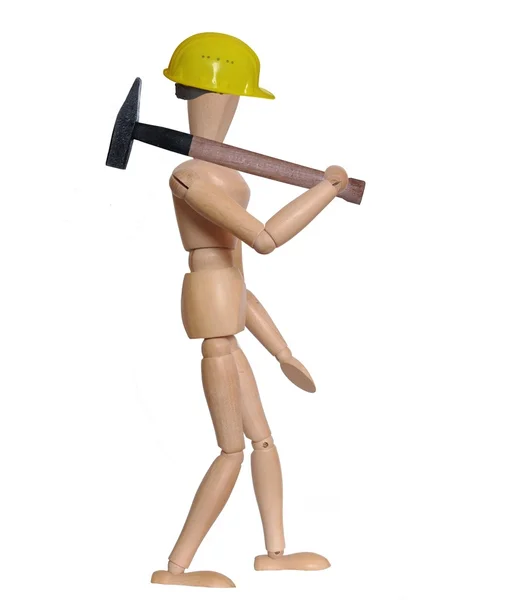 Standing wooden dummy — Stock Photo, Image