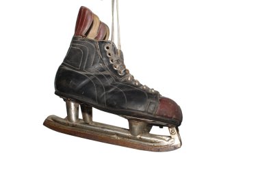 Old hockey skates clipart