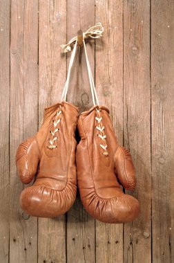 Old boxing gloves clipart