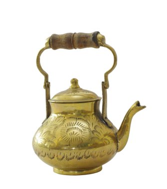 Kettle with brass clipart