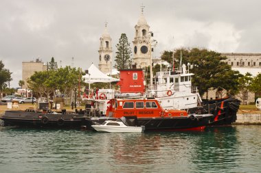 Pilot Tug Rescue Boat in Bermuda clipart