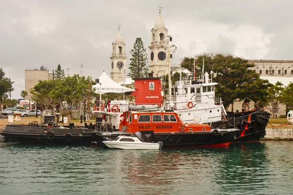 Pilot Tug Rescue Boat in Bermuda — Stock Photo, Image