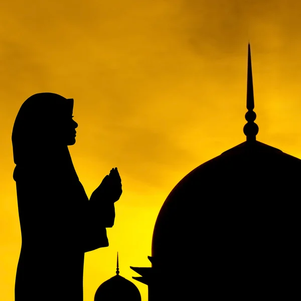 Muslim prayer and mosque — Stock Photo, Image