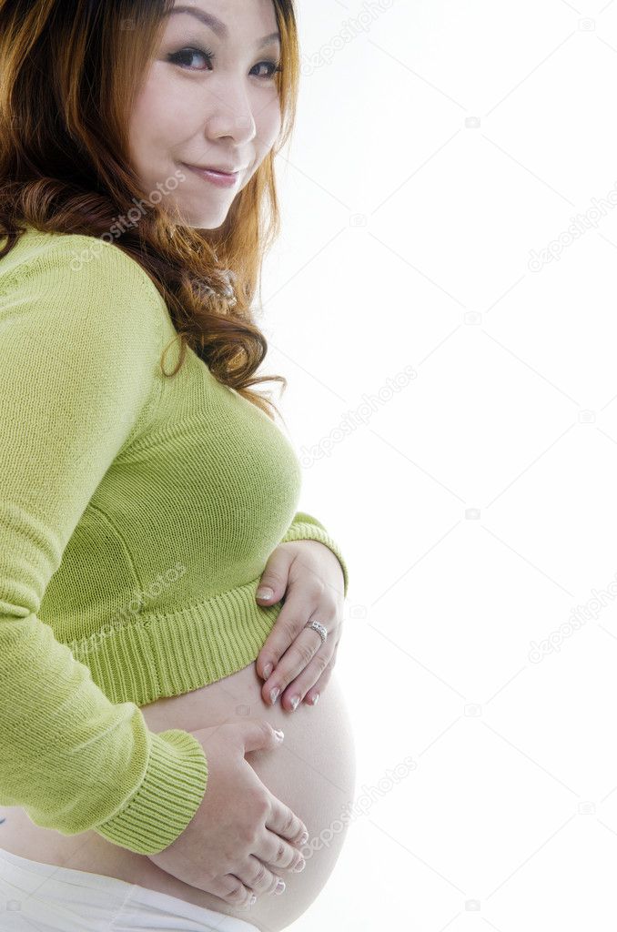 Asian pregnant lady