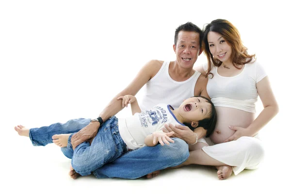 Ázsiai család — Stock Fotó