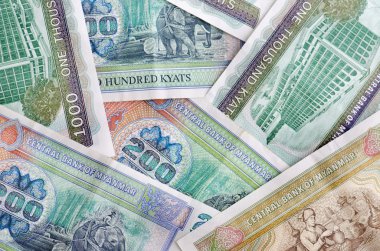 Myanmar banknotes clipart