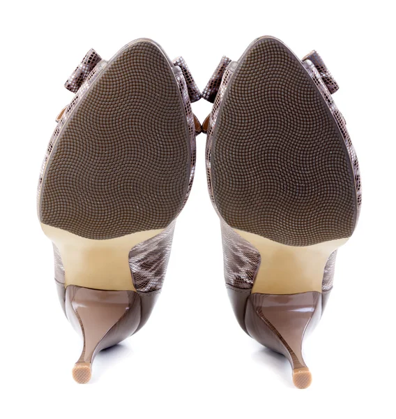Пара женских леопардовых туфель — стоковое фото