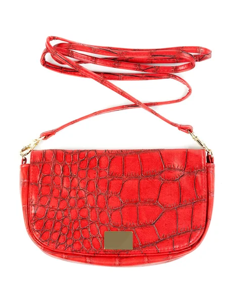 Червона жіноча модна маленьку жіночу сумочку — стокове фото