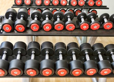 Barbells in gym clipart