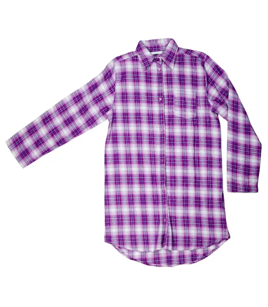 Camisa xadrez roxo — Fotografia de Stock