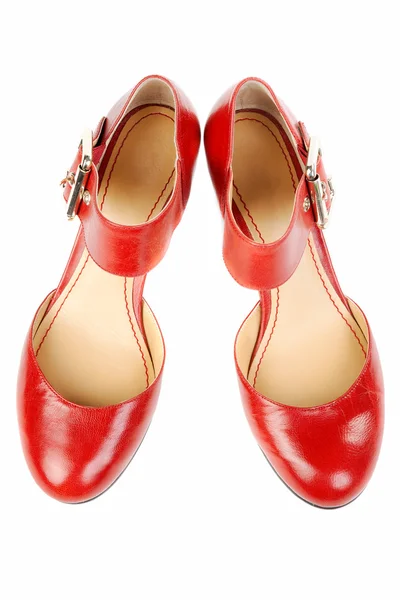 Модне жіноче червоне взуття — стокове фото