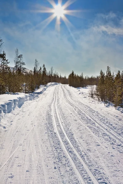 Empty trails for cross-country skiing — Stock Photo, Image