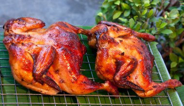 iki lezzetli ızgara tavuk