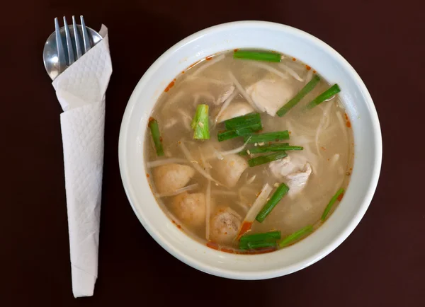 stock image Thai soup dish with meat