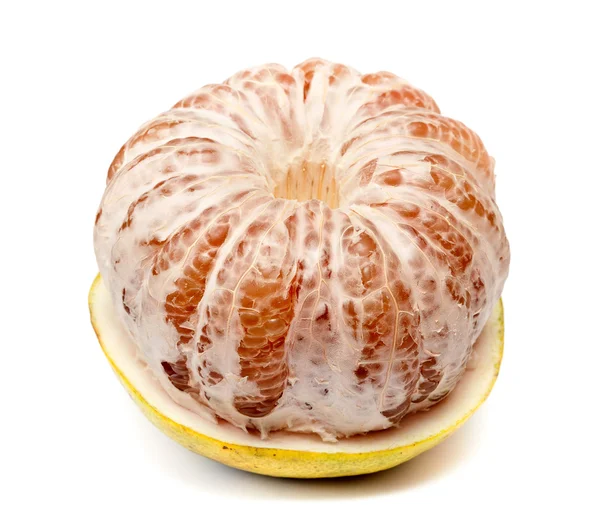 Mogen frukt pomelo hälften renas — Stockfoto