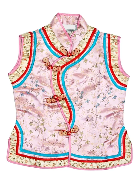 stock image Eastern baby dress with an embroidered floral pattern